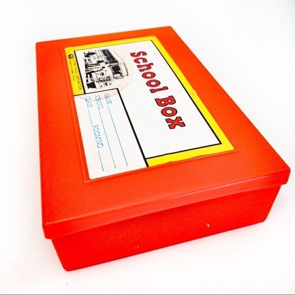 Vintage School Pencil Box Filled w/Graphing Tools & McDonald’s Stencils - Picture 3 of 11